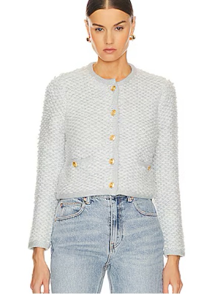 Helsa Laki Cardigan In Baby Blue